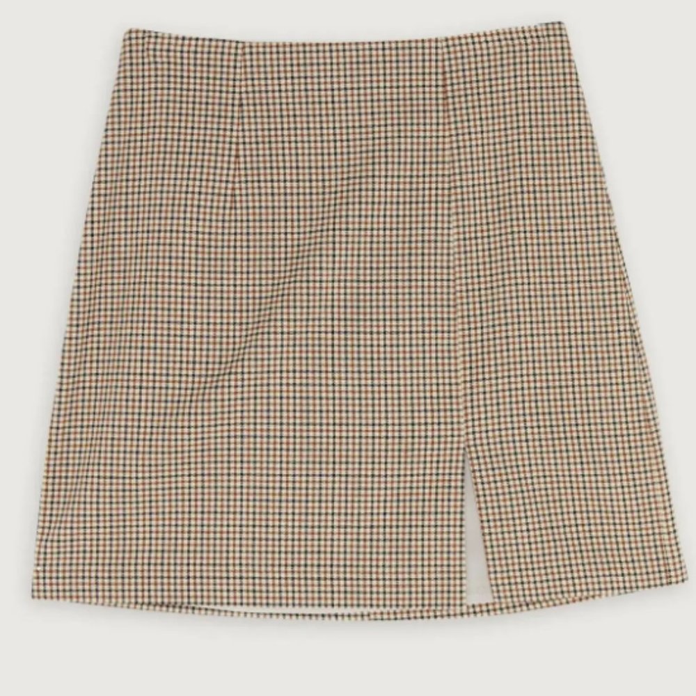 Oak + Fort Plaid skirt